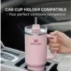 Stainless Steel Water Bottle with Handle & Straw | Reusable Insulated Tumbler | Large Capacity Travel & Car Cup